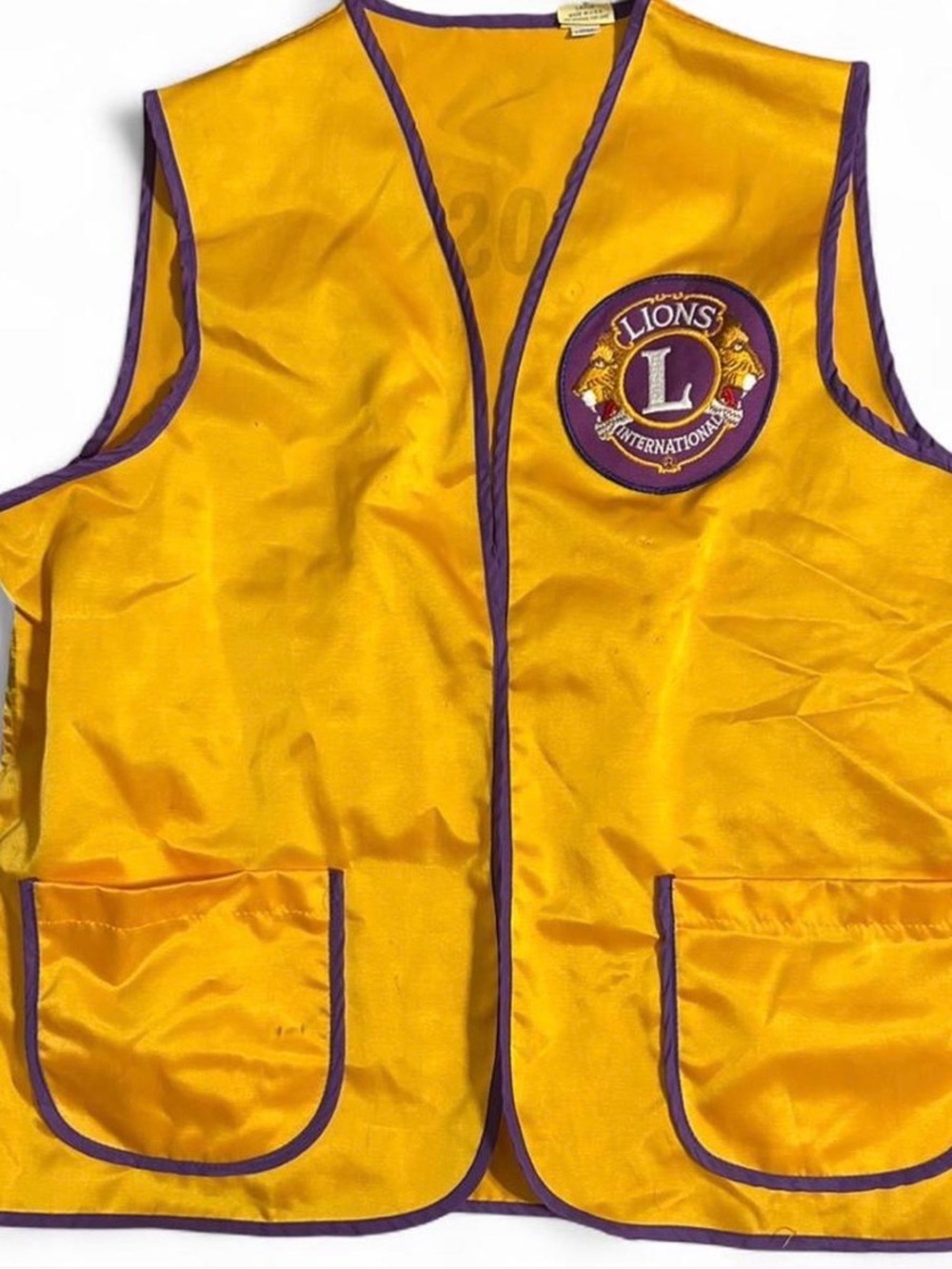 Lions International Service Vest in Gold & Purple-Ennis Texas
